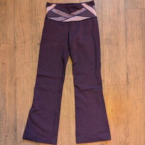 Lululemon flare bootcut purple leggings pants size 6
